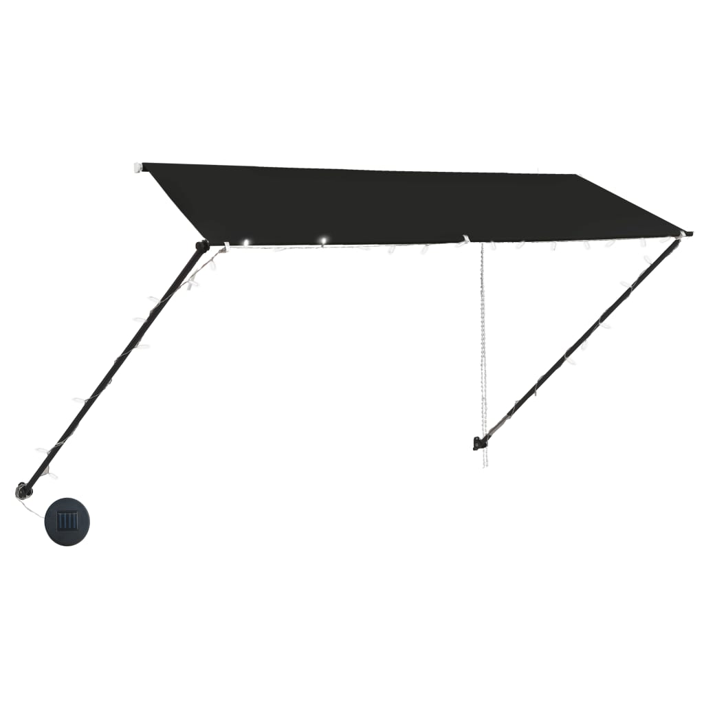 Luifel uittrekbaar met LED 350x150 cm antraciet is nu te koop bij PeponiXL, paradijselijk wonen!