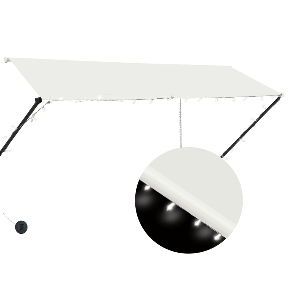 Luifel uittrekbaar met LED 300x150 cm crème is nu te koop bij PeponiXL, paradijselijk wonen!
