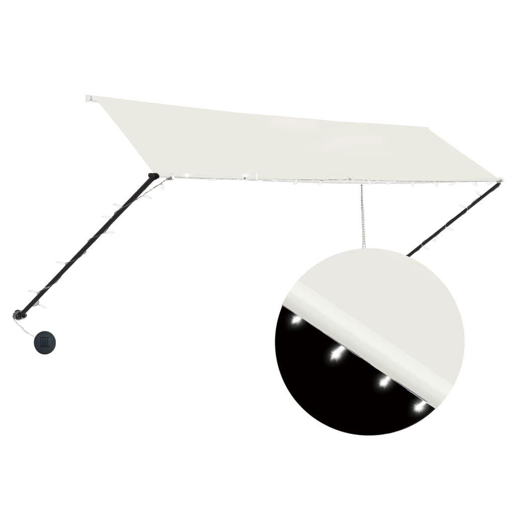 Luifel uittrekbaar met LED 350x150 cm crème is nu te koop bij PeponiXL, paradijselijk wonen!