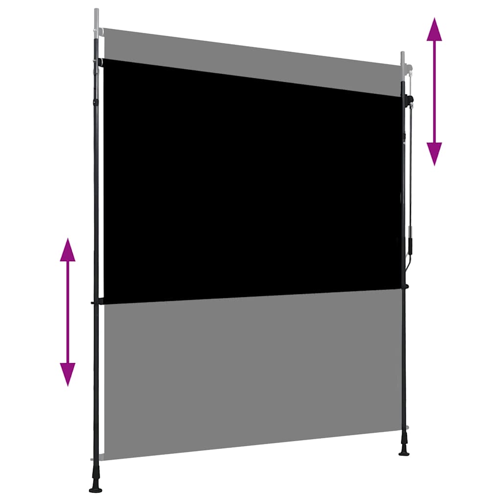 Rolgordijn voor buiten 200x270 cm antraciet is nu te koop bij PeponiXL, paradijselijk wonen!