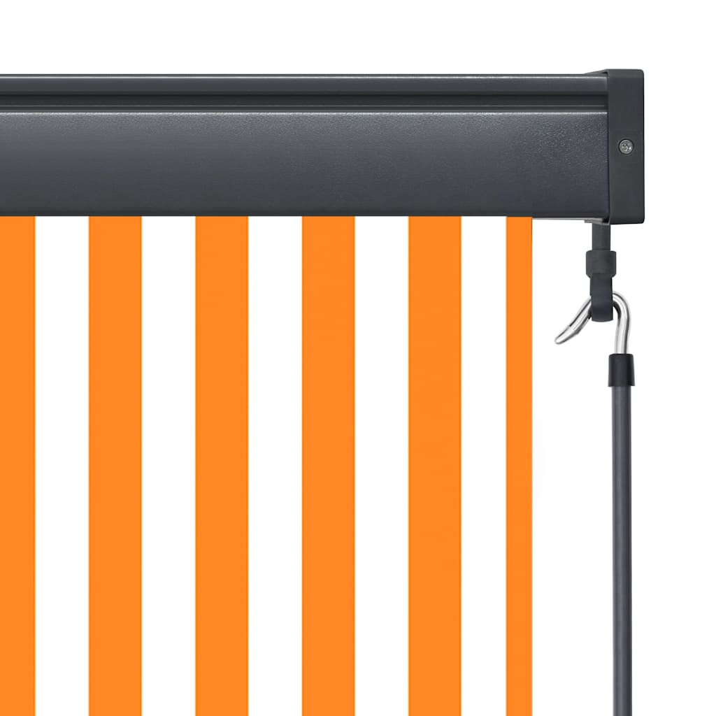 Rolgordijn voor buiten 80x250 cm wit en oranje is nu te koop bij PeponiXL, paradijselijk wonen!