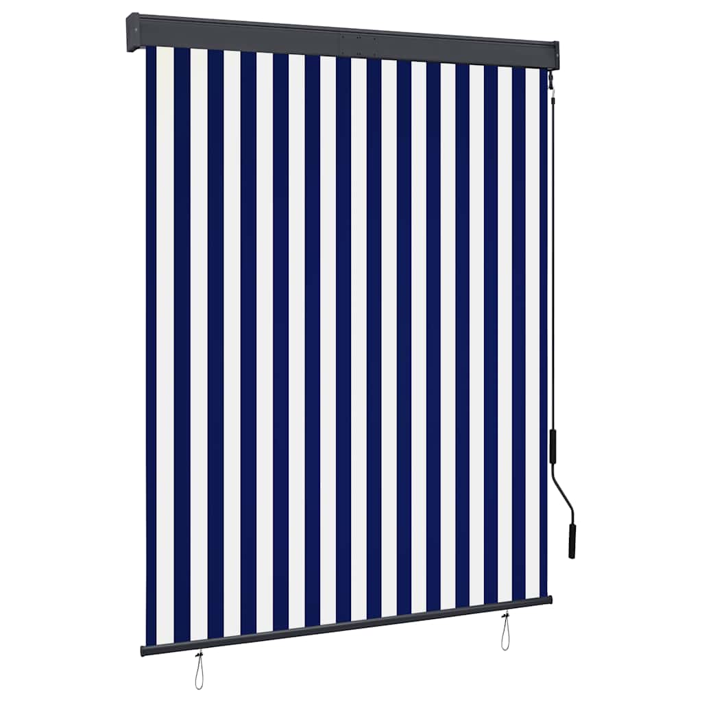 Rolgordijn voor buiten 140x250 cm blauw en wit is nu te koop bij PeponiXL, paradijselijk wonen!