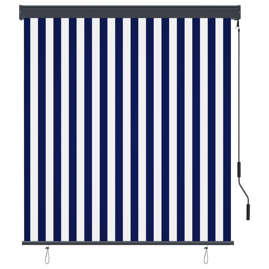 Rolgordijn voor buiten 140x250 cm blauw en wit is nu te koop bij PeponiXL, paradijselijk wonen!