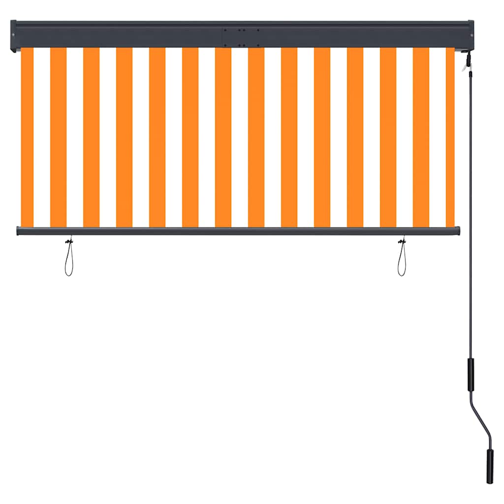 Rolgordijn voor buiten 140x250 cm wit en oranje is nu te koop bij PeponiXL, paradijselijk wonen!