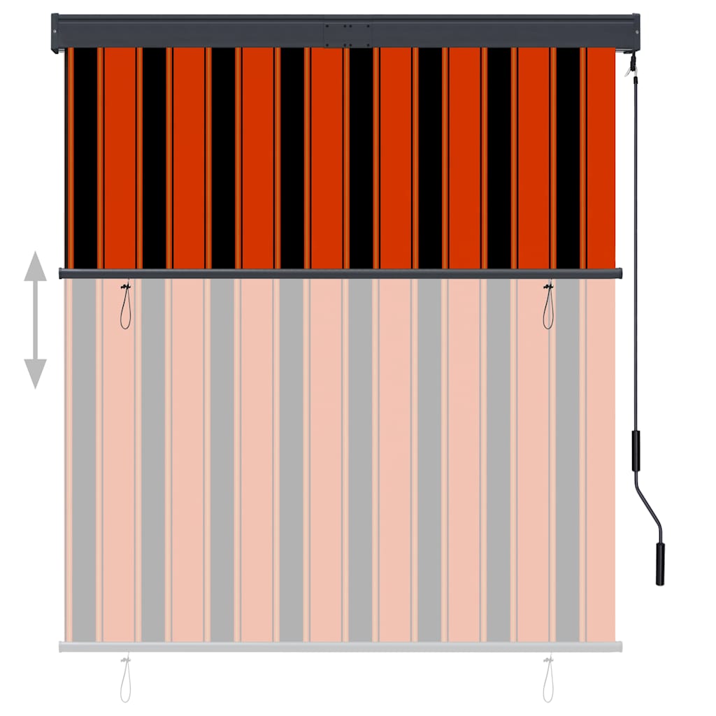Rolgordijn voor buiten 140x250 cm oranje en bruin is nu te koop bij PeponiXL, paradijselijk wonen!