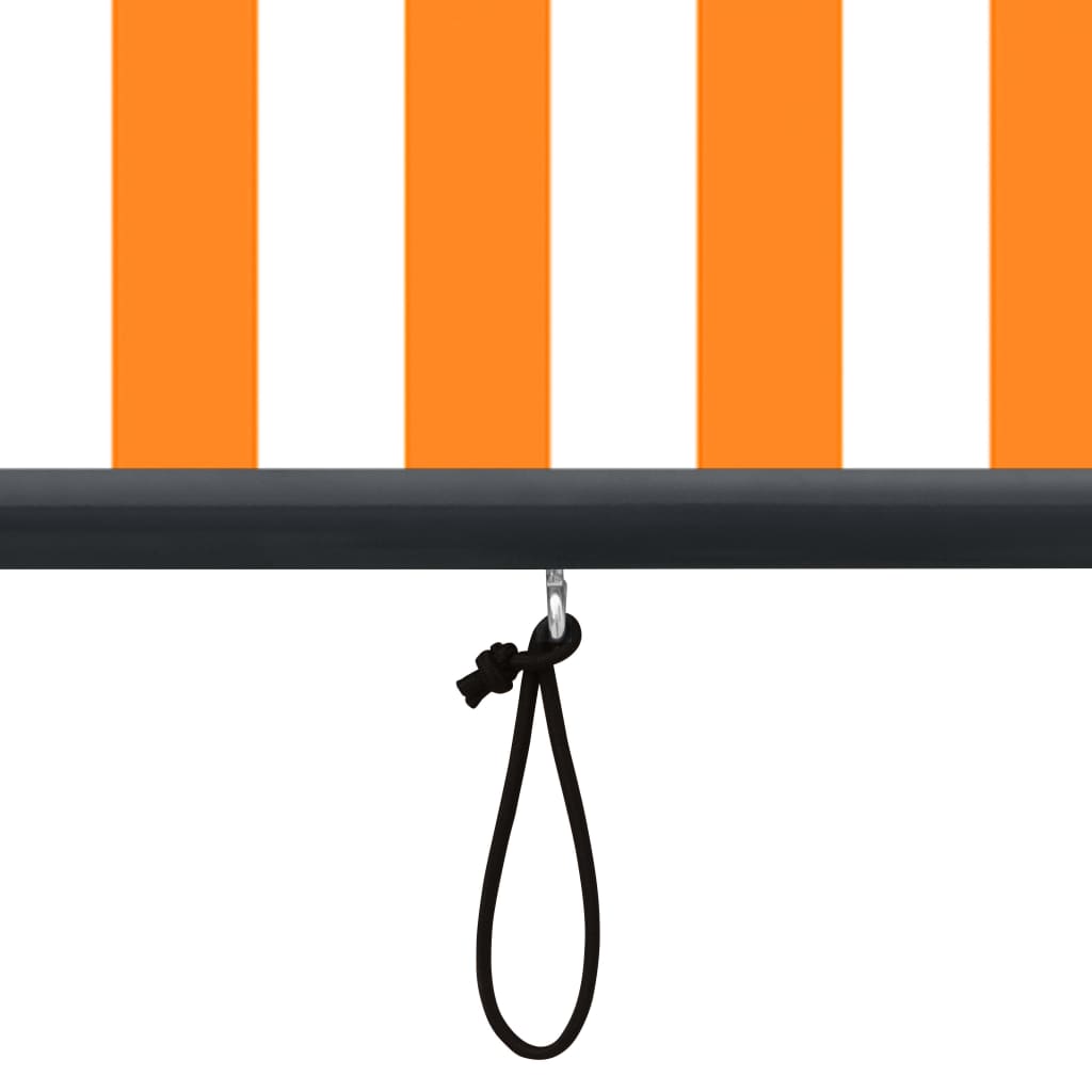 Rolgordijn voor buiten 160x250 cm wit en oranje is nu te koop bij PeponiXL, paradijselijk wonen!