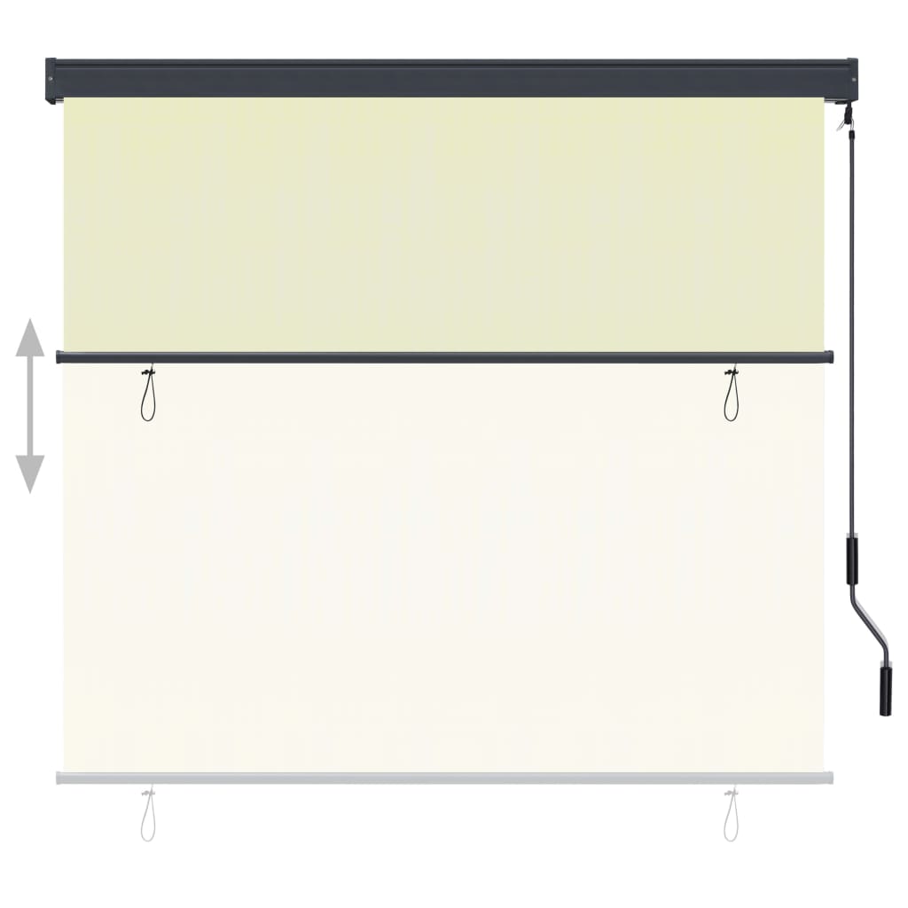 Rolgordijn voor buiten 160x250 cm crème is nu te koop bij PeponiXL, paradijselijk wonen!