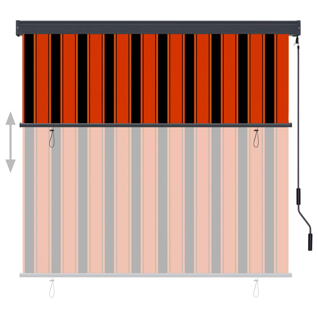 Rolgordijn voor buiten 160x250 cm oranje en bruin is nu te koop bij PeponiXL, paradijselijk wonen!