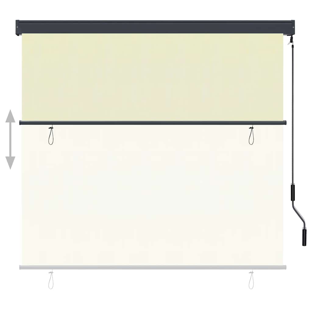 Rolgordijn voor buiten 170x250 cm crème is nu te koop bij PeponiXL, paradijselijk wonen!