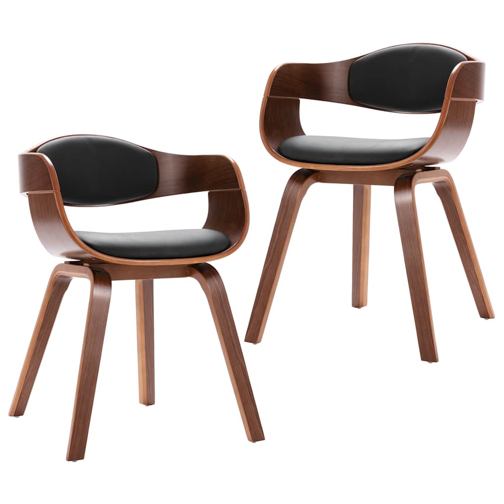 Eetkamerstoelen 2 st gebogen hout en kunstleer is nu te koop bij PeponiXL, paradijselijk wonen!