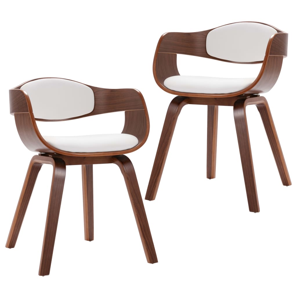 Eetkamerstoelen 2 st gebogen hout en kunstleer is nu te koop bij PeponiXL, paradijselijk wonen!