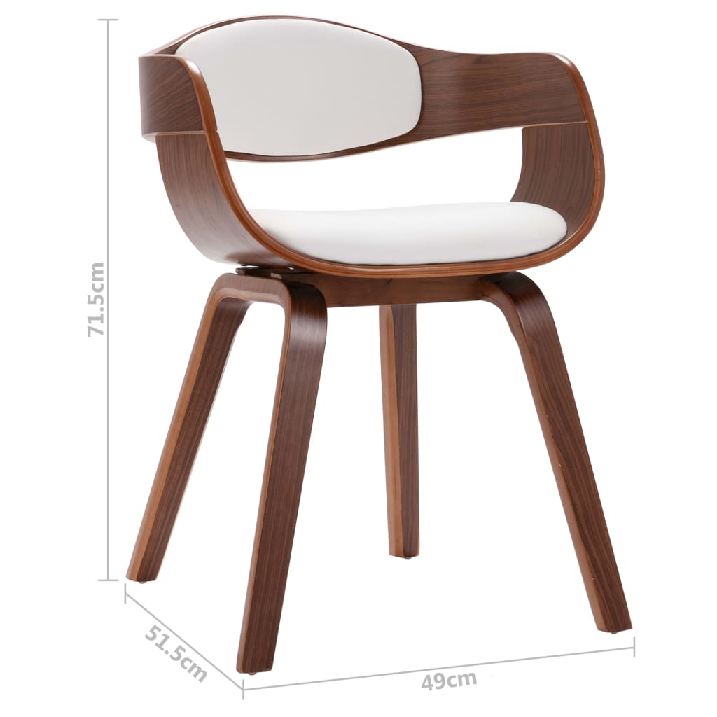 Eetkamerstoelen 2 st gebogen hout en kunstleer is nu te koop bij PeponiXL, paradijselijk wonen!