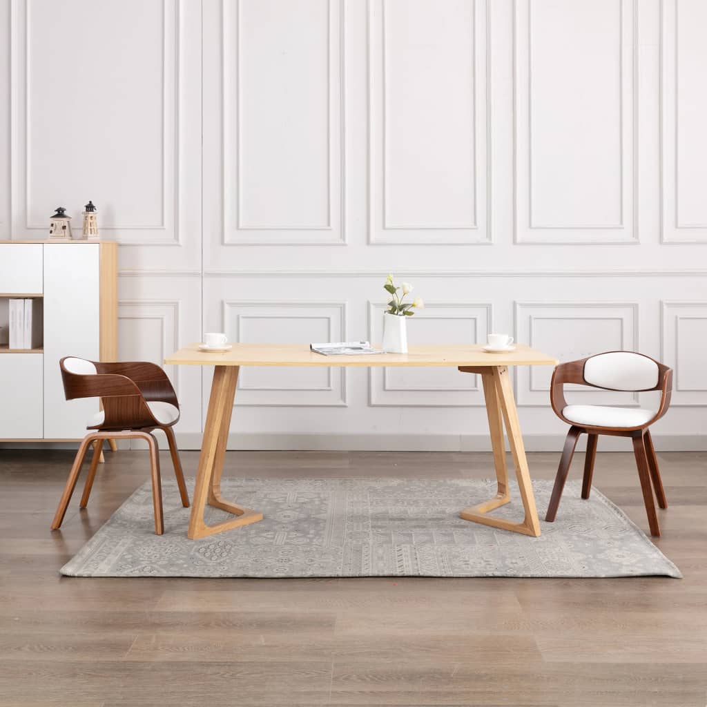 Eetkamerstoelen 2 st gebogen hout en kunstleer is nu te koop bij PeponiXL, paradijselijk wonen!