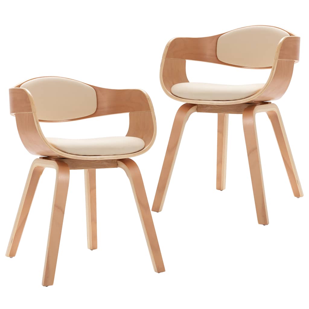 Eetkamerstoelen 2 st gebogen hout en kunstleer is nu te koop bij PeponiXL, paradijselijk wonen!