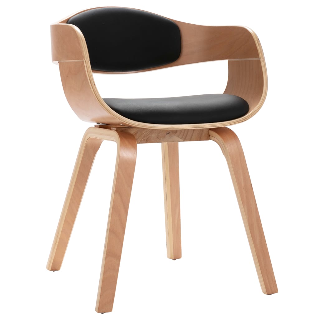 Eetkamerstoelen 2 st gebogen hout en kunstleer is nu te koop bij PeponiXL, paradijselijk wonen!