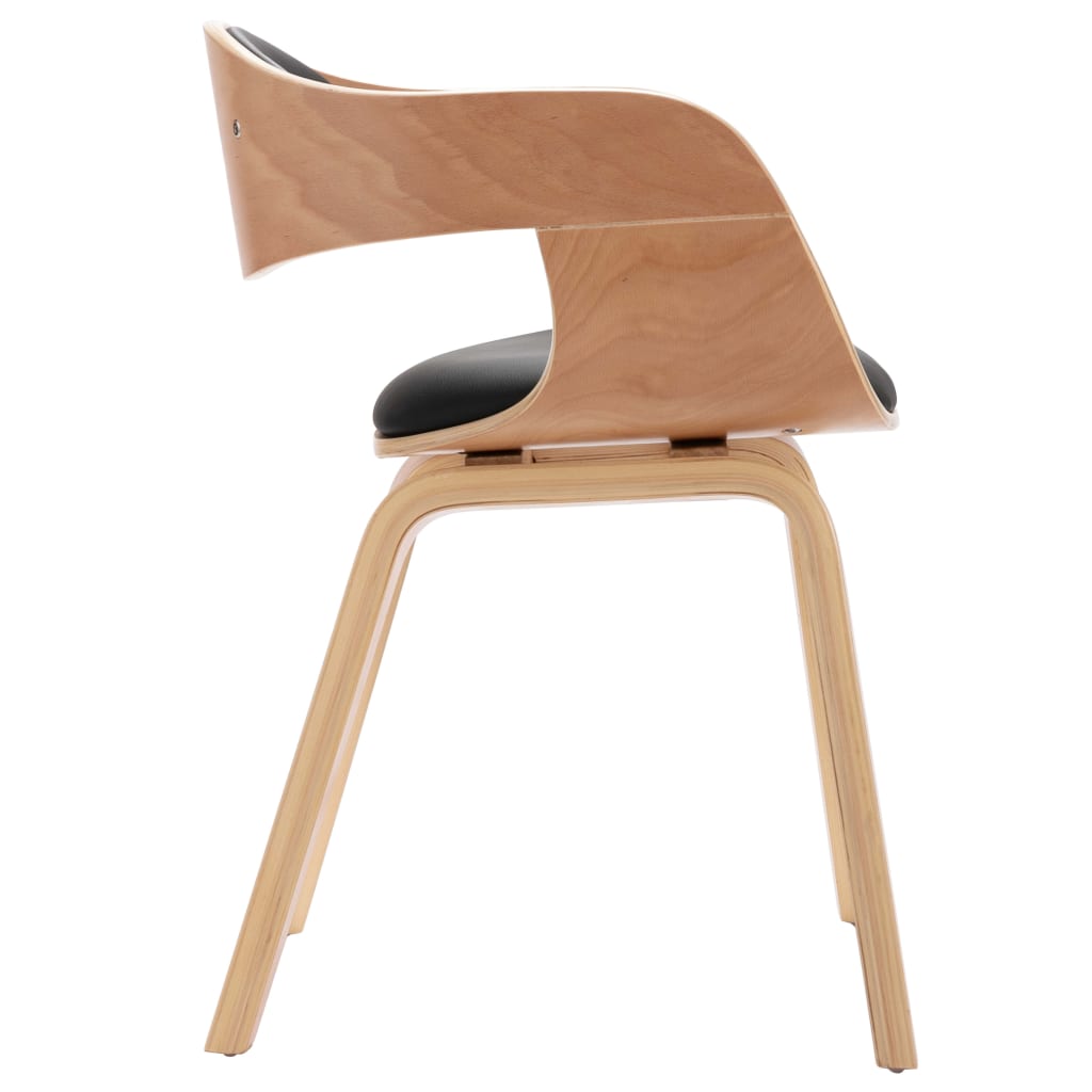 Eetkamerstoelen 2 st gebogen hout en kunstleer is nu te koop bij PeponiXL, paradijselijk wonen!