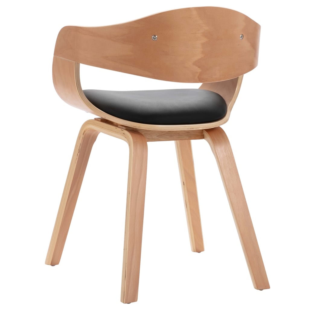 Eetkamerstoelen 2 st gebogen hout en kunstleer is nu te koop bij PeponiXL, paradijselijk wonen!