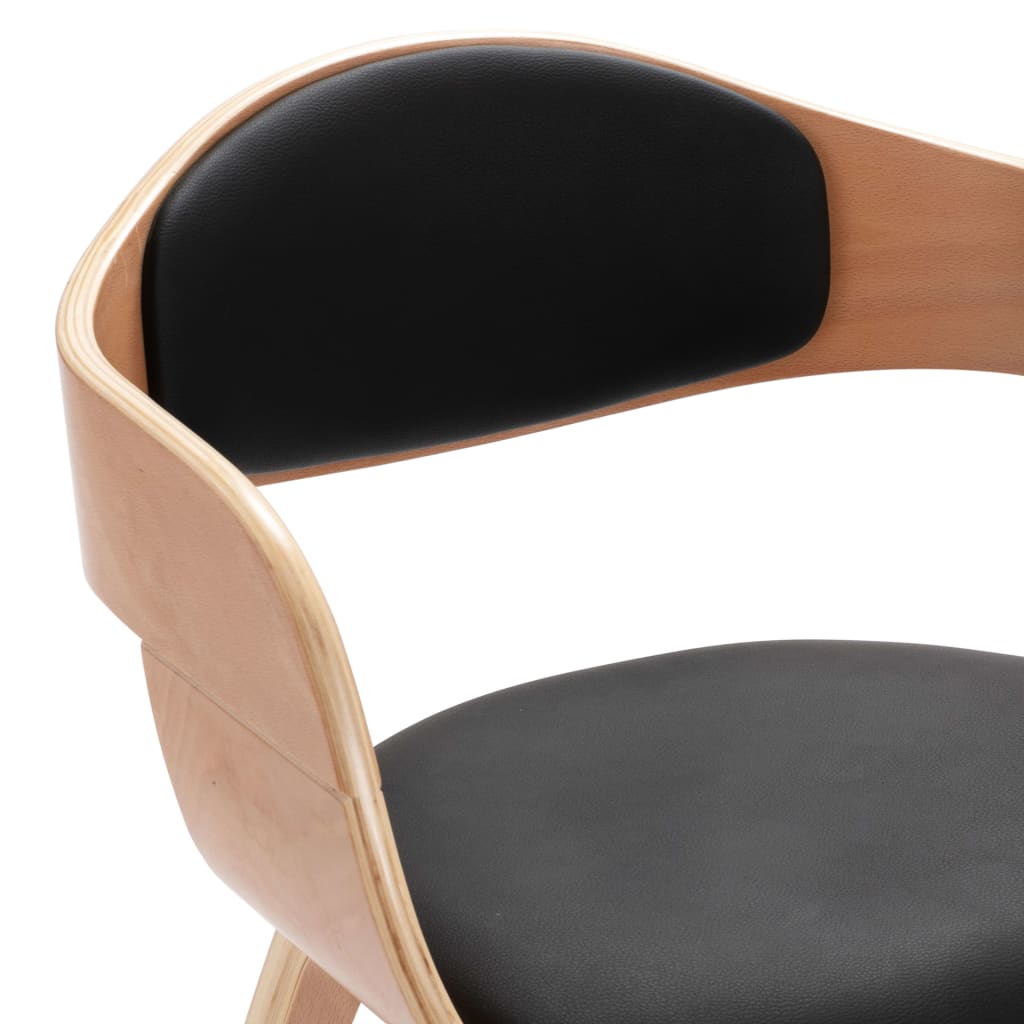 Eetkamerstoelen 2 st gebogen hout en kunstleer is nu te koop bij PeponiXL, paradijselijk wonen!