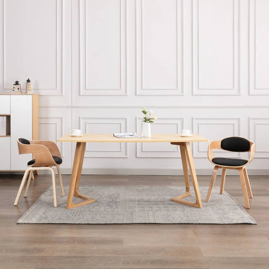 Eetkamerstoelen 2 st gebogen hout en kunstleer is nu te koop bij PeponiXL, paradijselijk wonen!