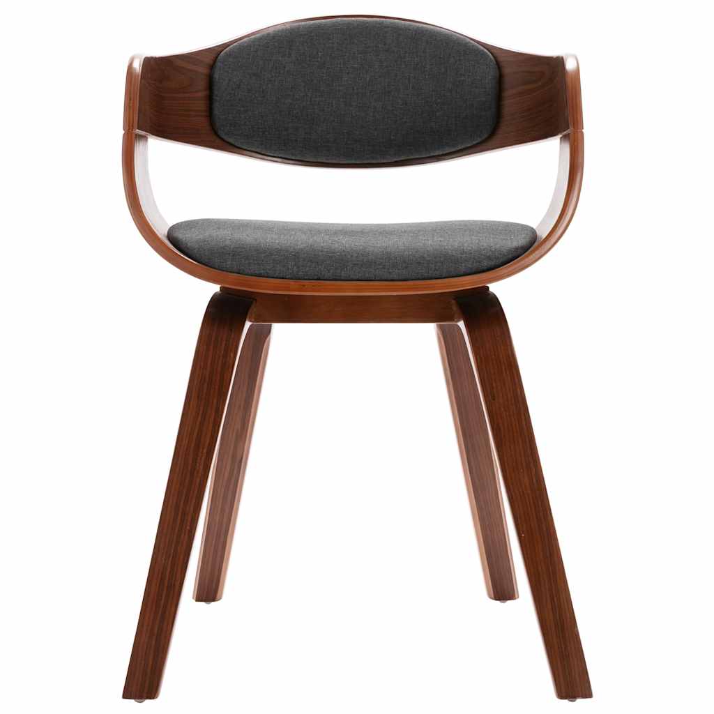 Eetkamerstoelen 2 st gebogen hout en stof grijs is nu te koop bij PeponiXL, paradijselijk wonen!