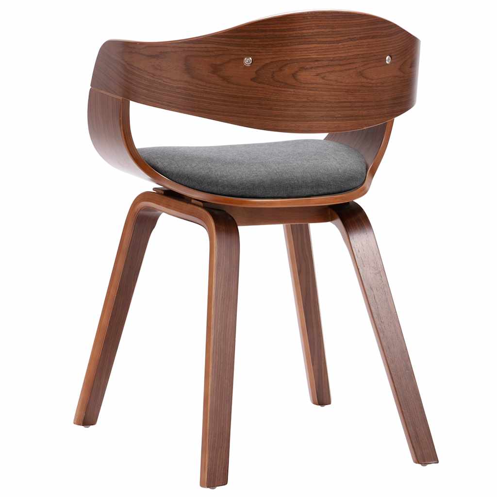 Eetkamerstoelen 2 st gebogen hout en stof grijs is nu te koop bij PeponiXL, paradijselijk wonen!