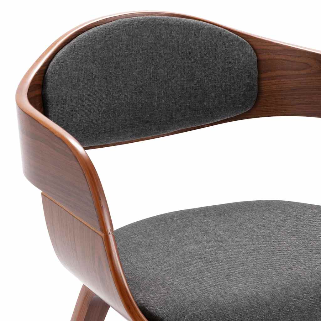 Eetkamerstoelen 2 st gebogen hout en stof grijs is nu te koop bij PeponiXL, paradijselijk wonen!