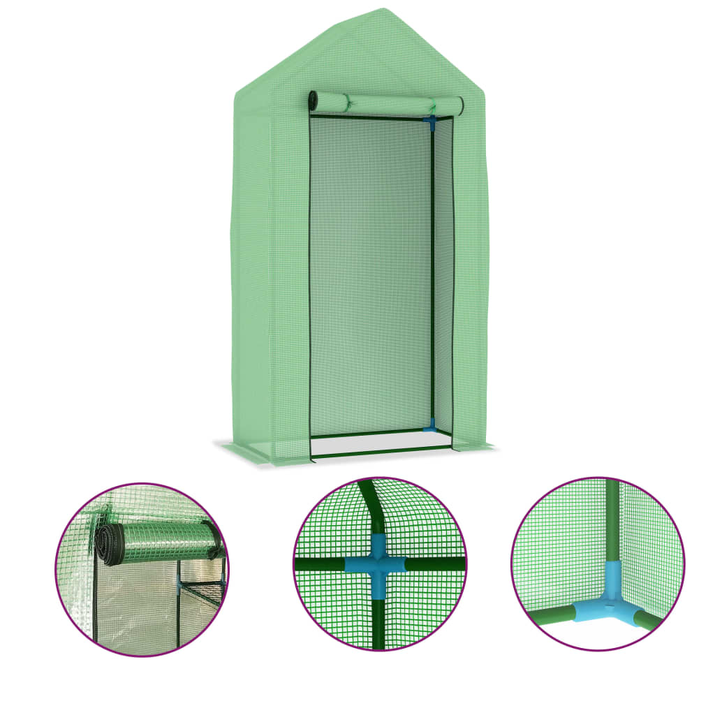 Kas met stalen frame 0,5 m² 1x0,5x1,9 m is nu te koop bij PeponiXL, paradijselijk wonen!