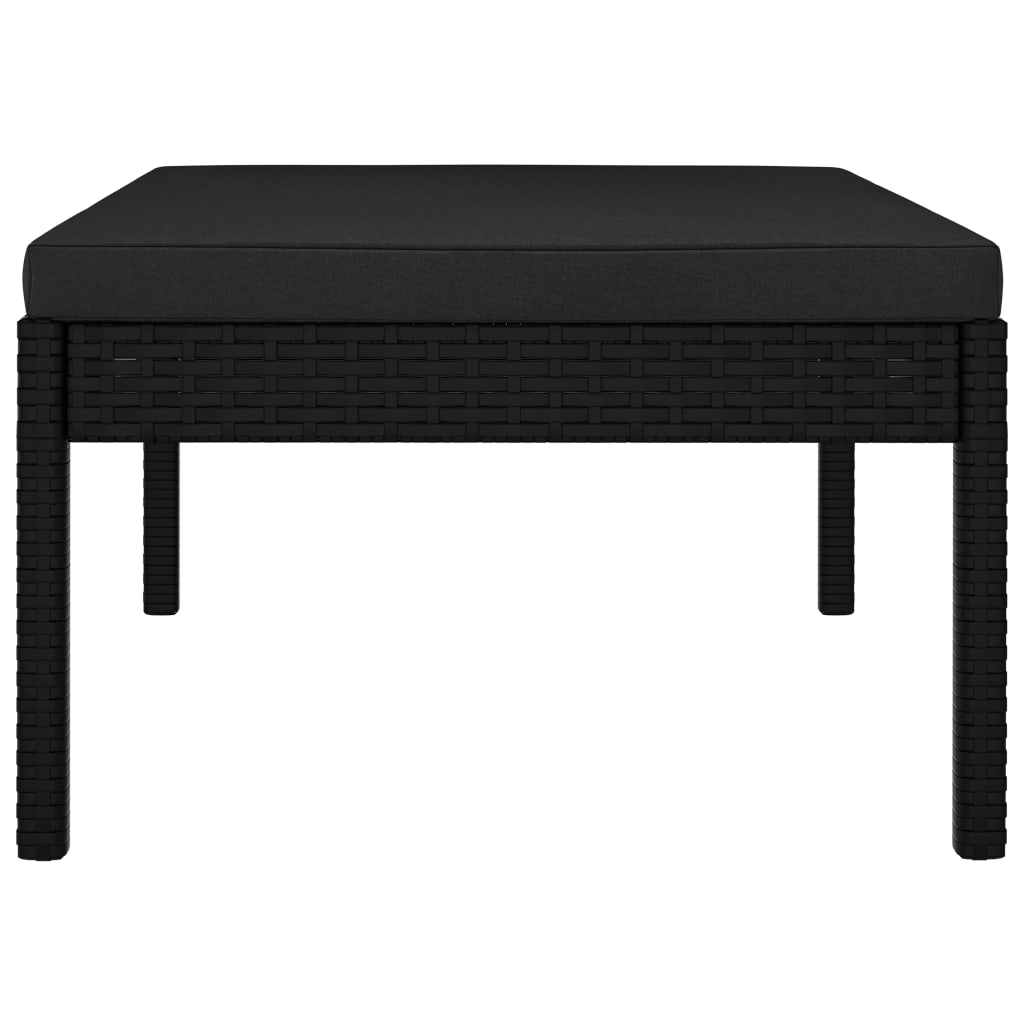 3-delige Loungeset met kussens poly rattan zwart is nu te koop bij PeponiXL, paradijselijk wonen!