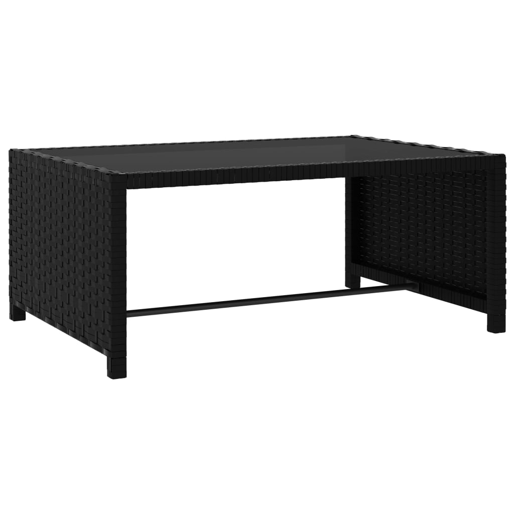 Tuinstoelen 2 st verstelbaar met tafel poly rattan zwart is nu te koop bij PeponiXL, paradijselijk wonen!