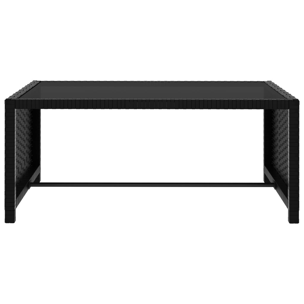 Tuinstoelen 2 st verstelbaar met tafel poly rattan zwart is nu te koop bij PeponiXL, paradijselijk wonen!