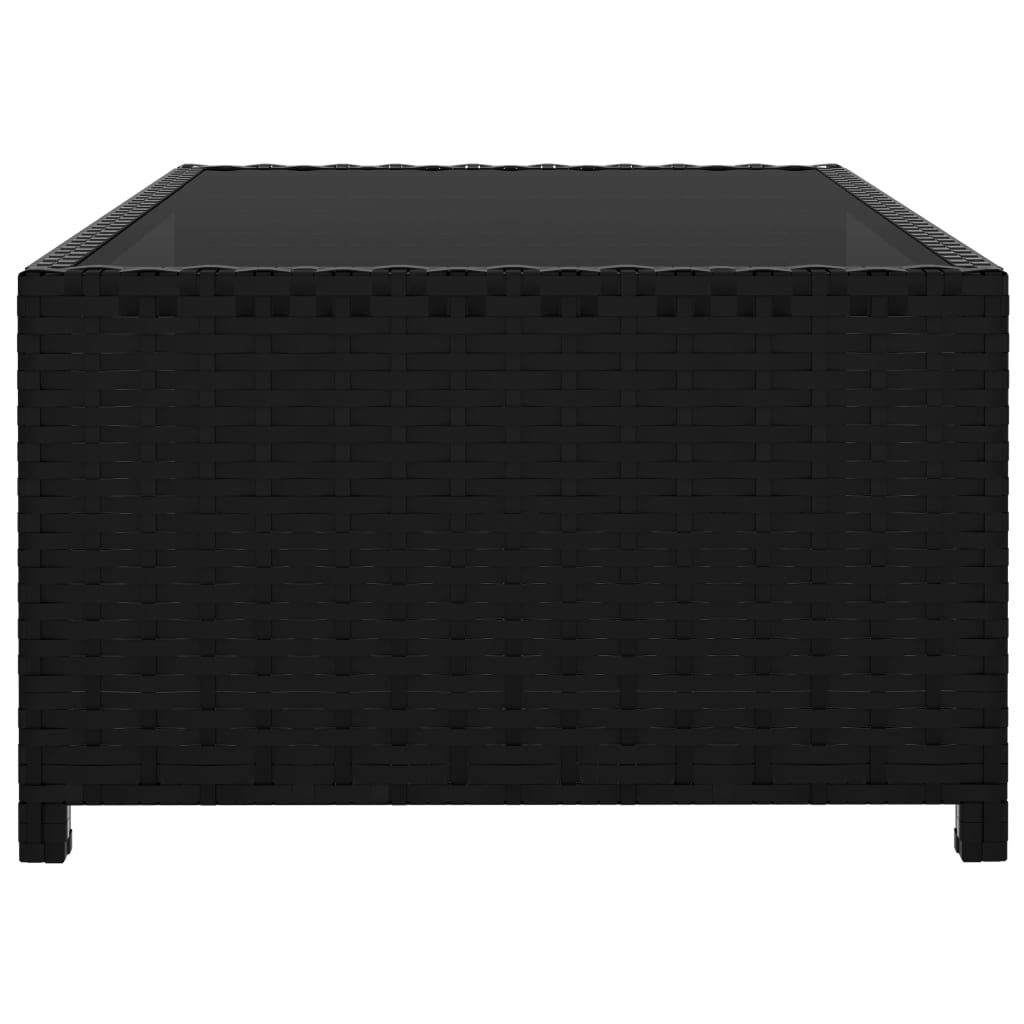 Tuinstoelen 2 st verstelbaar met tafel poly rattan zwart is nu te koop bij PeponiXL, paradijselijk wonen!