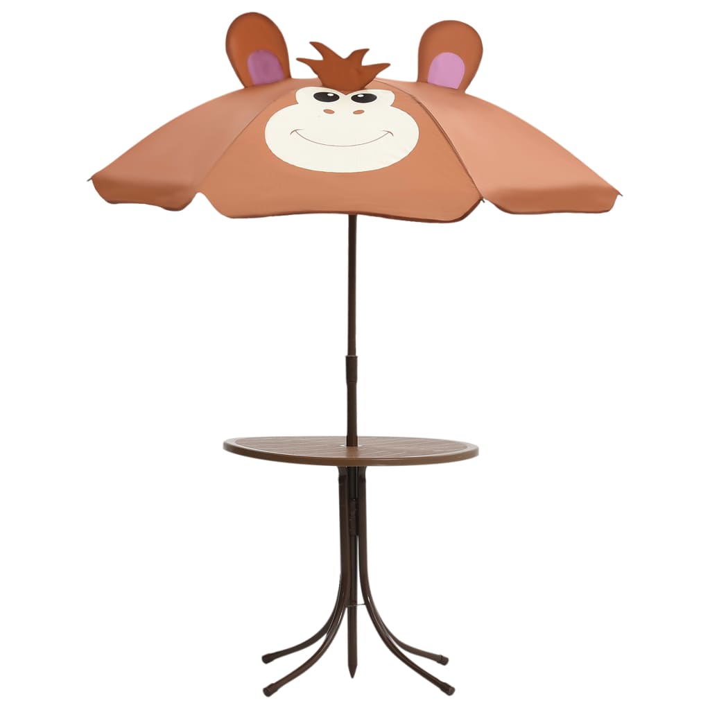3-delige Bistroset voor kinderen met parasol bruin is nu te koop bij PeponiXL, paradijselijk wonen!