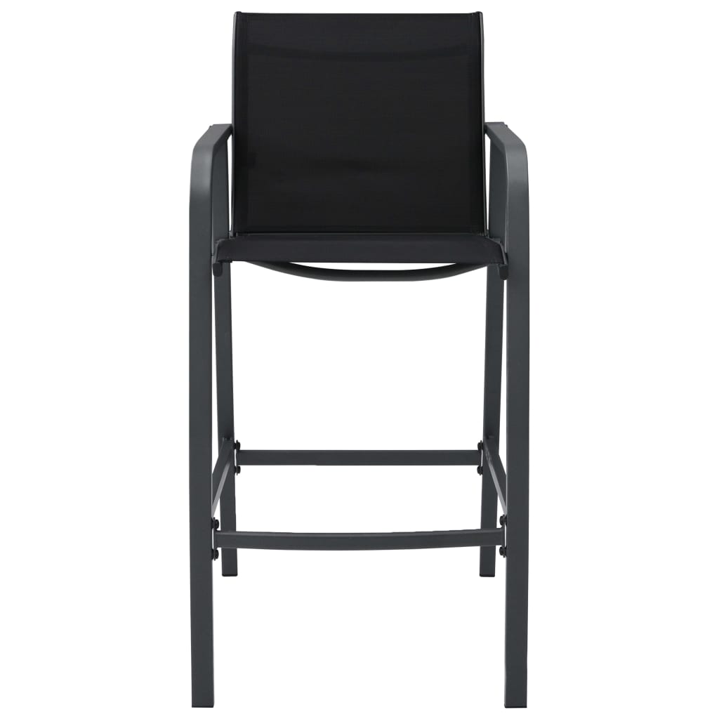 Tuinbarstoelen 4 st textileen zwart is nu te koop bij PeponiXL, paradijselijk wonen!