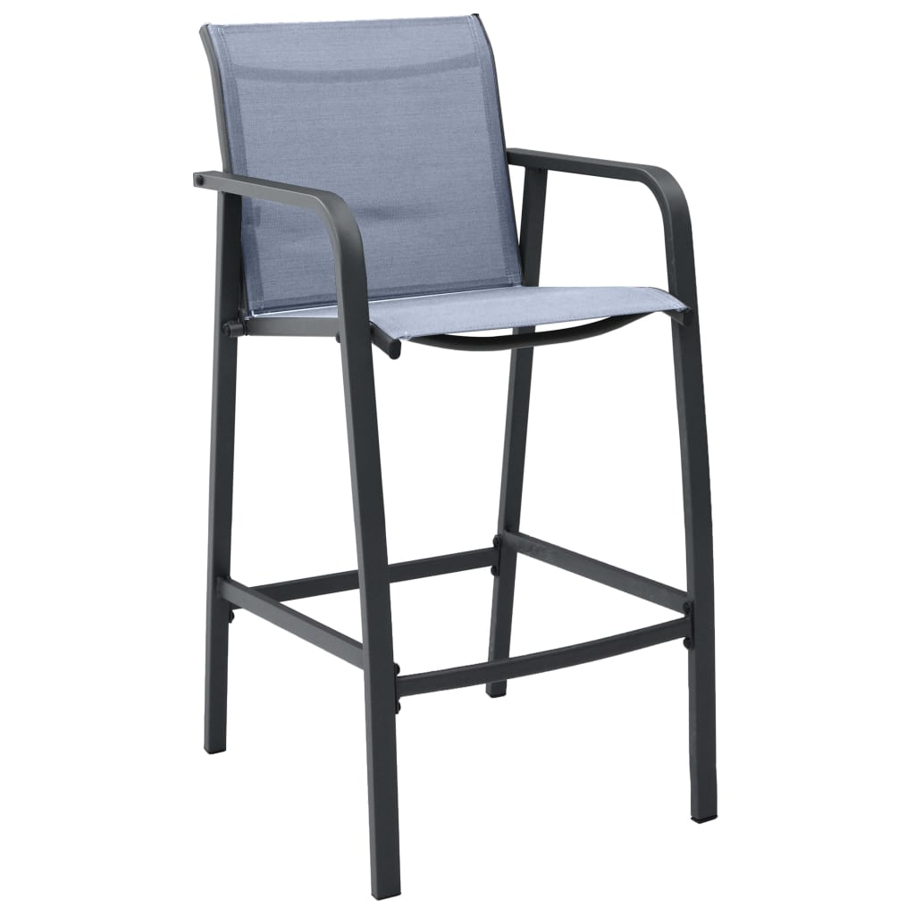 Tuinbarstoelen 2 st textileen grijs is nu te koop bij PeponiXL, paradijselijk wonen!