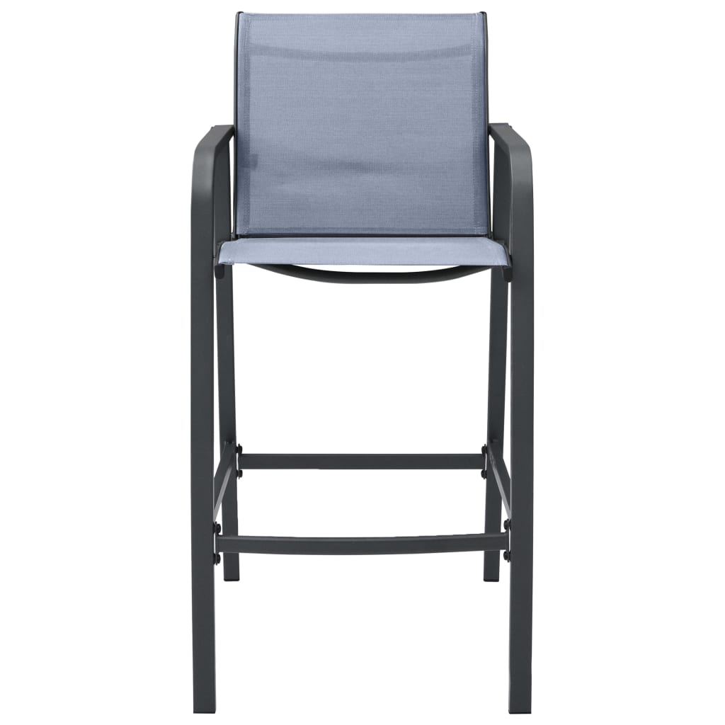 Tuinbarstoelen 2 st textileen grijs is nu te koop bij PeponiXL, paradijselijk wonen!