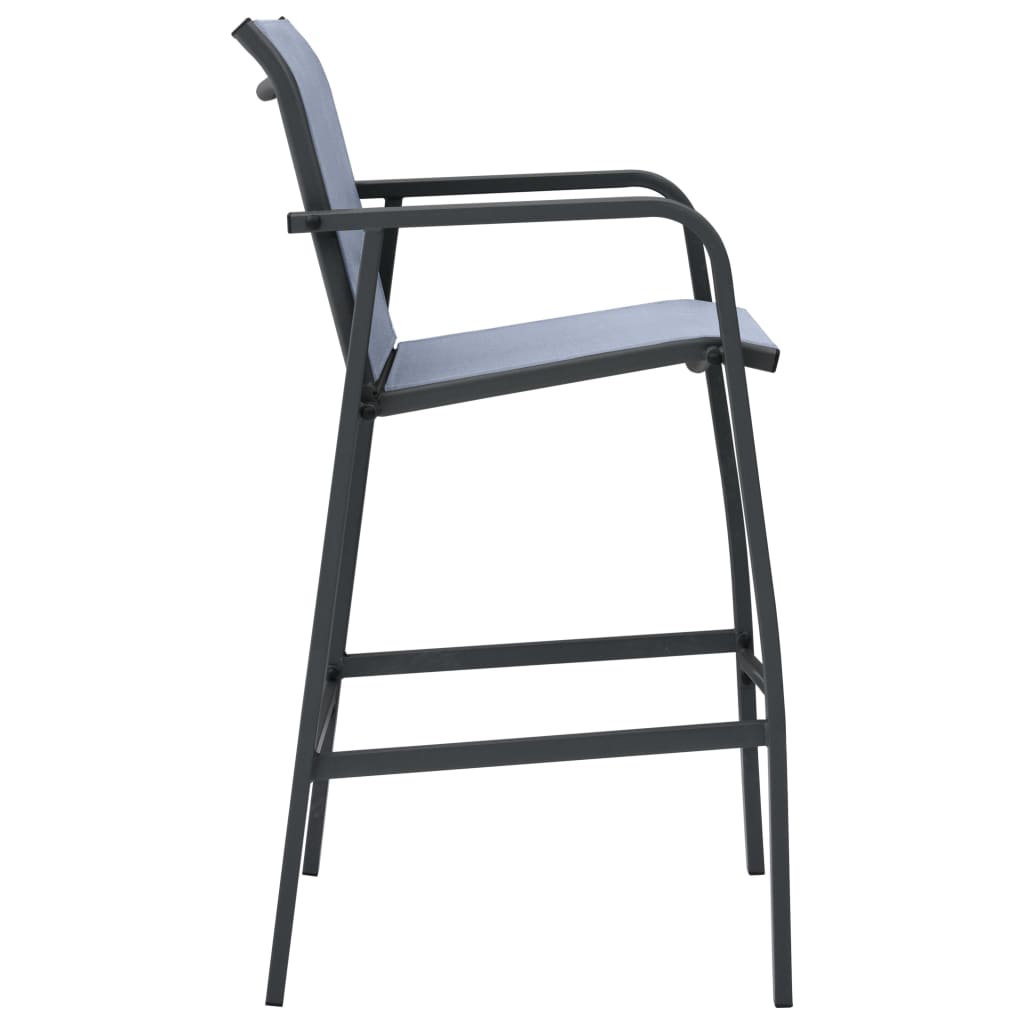 Tuinbarstoelen 4 st textileen grijs is nu te koop bij PeponiXL, paradijselijk wonen!