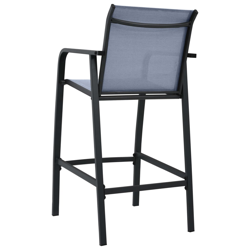 Tuinbarstoelen 4 st textileen grijs is nu te koop bij PeponiXL, paradijselijk wonen!