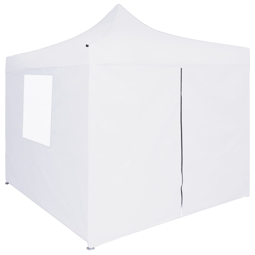 Partytent met 4 zijwanden inklapbaar 3x3 m staal wit is nu te koop bij PeponiXL, paradijselijk wonen!