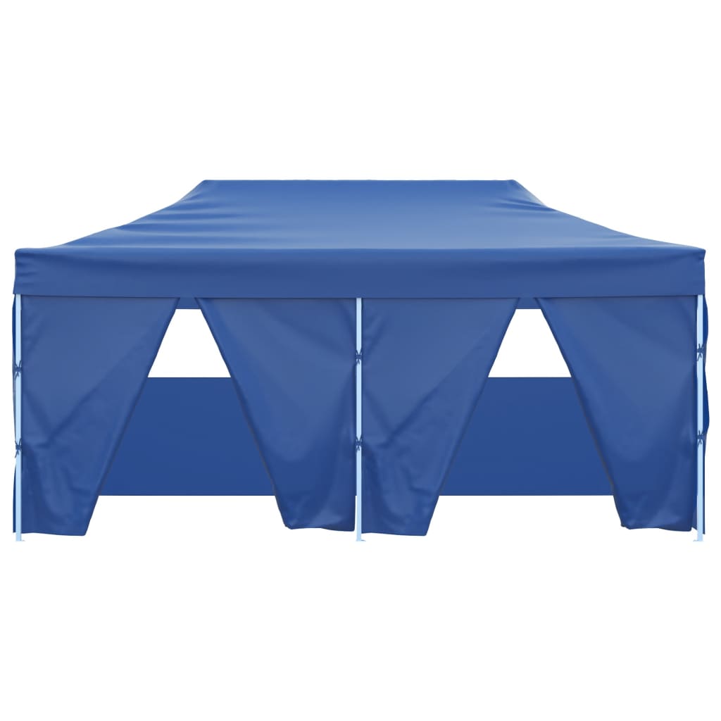 Partytent met 4 zijwanden inklapbaar 3x6 m staal blauw is nu te koop bij PeponiXL, paradijselijk wonen!