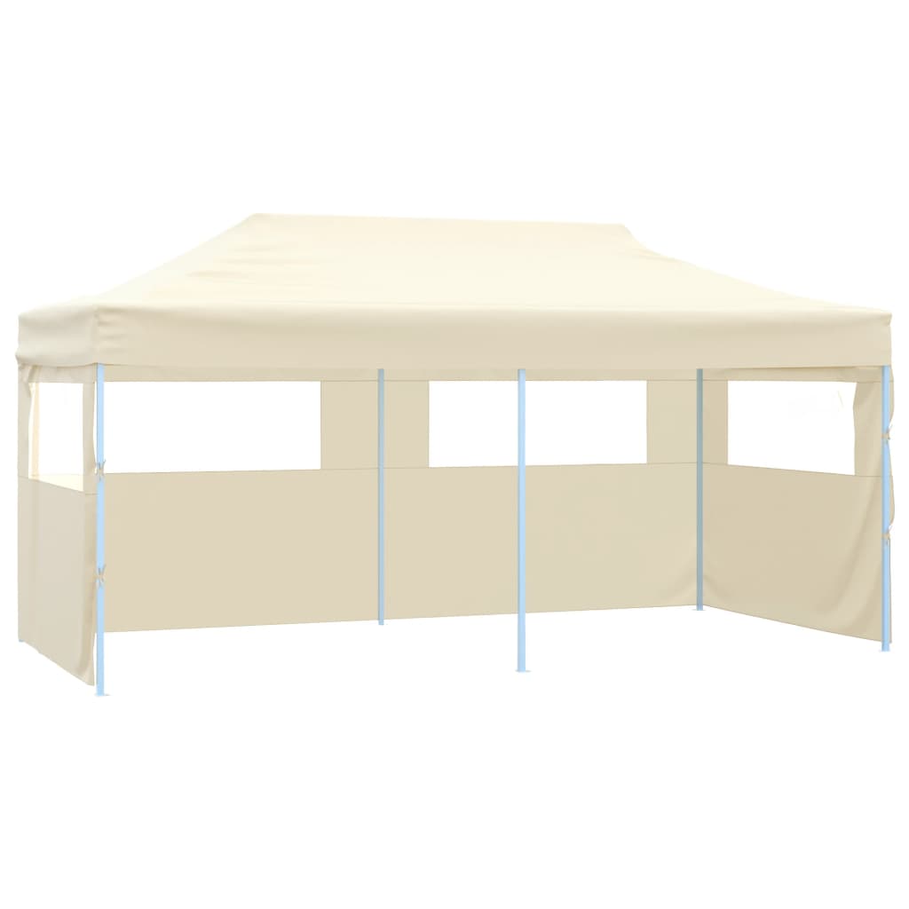 Partytent met 4 zijwanden inklapbaar 3x6 m staal crème is nu te koop bij PeponiXL, paradijselijk wonen!