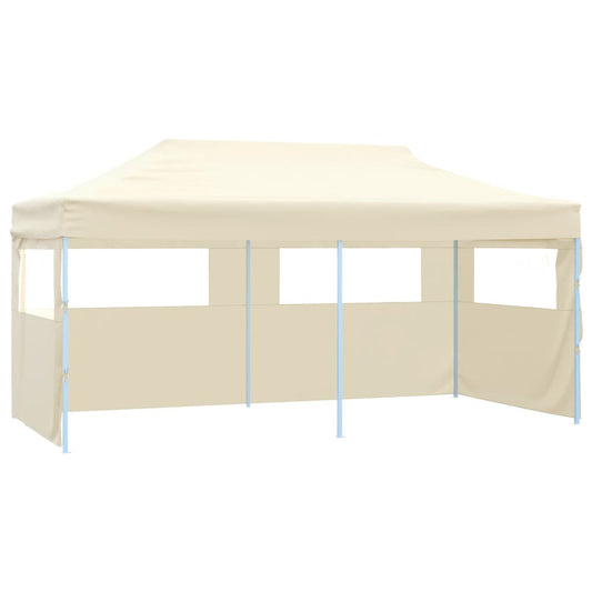 Partytent met 4 zijwanden inklapbaar 3x6 m staal crème is nu te koop bij PeponiXL, paradijselijk wonen!
