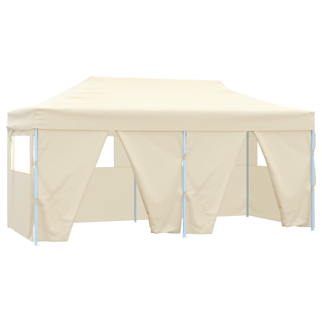 Partytent met 4 zijwanden inklapbaar 3x6 m staal crème is nu te koop bij PeponiXL, paradijselijk wonen!