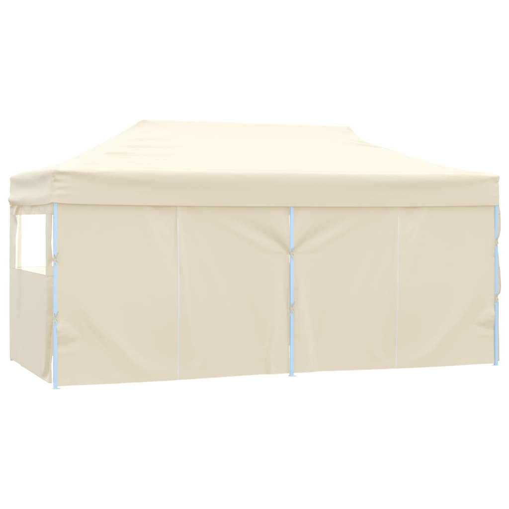 Partytent met 4 zijwanden inklapbaar 3x6 m staal crème is nu te koop bij PeponiXL, paradijselijk wonen!