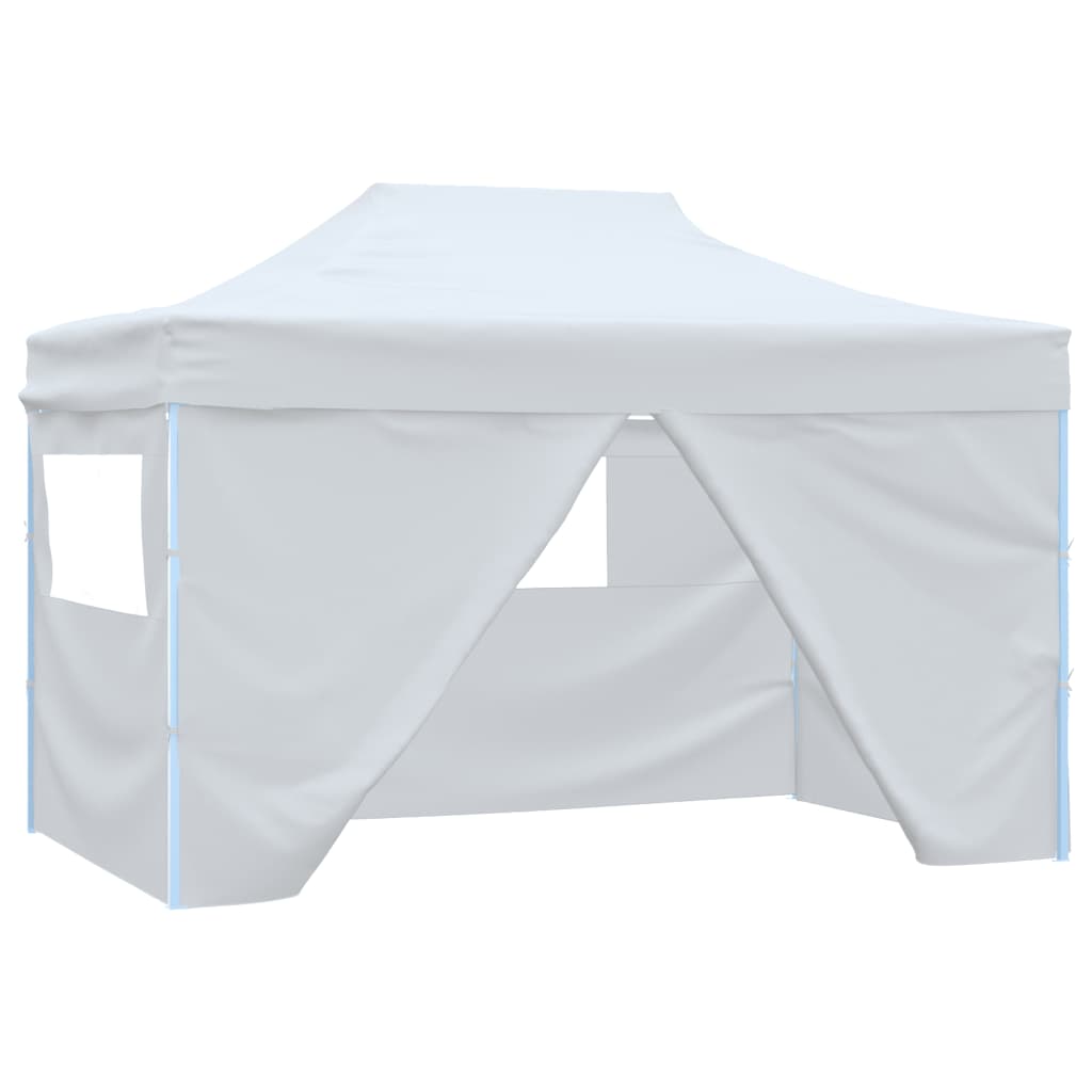 Partytent met 4 zijwanden inklapbaar 3x4,5 m wit is nu te koop bij PeponiXL, paradijselijk wonen!
