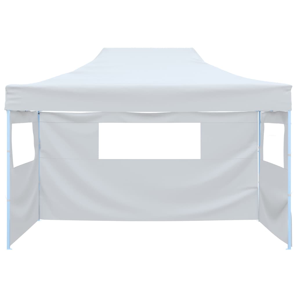 Partytent met 3 zijwanden inklapbaar 291x413x315 cm wit is nu te koop bij PeponiXL, paradijselijk wonen!