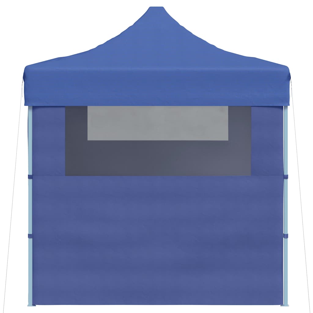 Partytent met 3 zijwanden inklapbaar 3x4 m staal blauw is nu te koop bij PeponiXL, paradijselijk wonen!