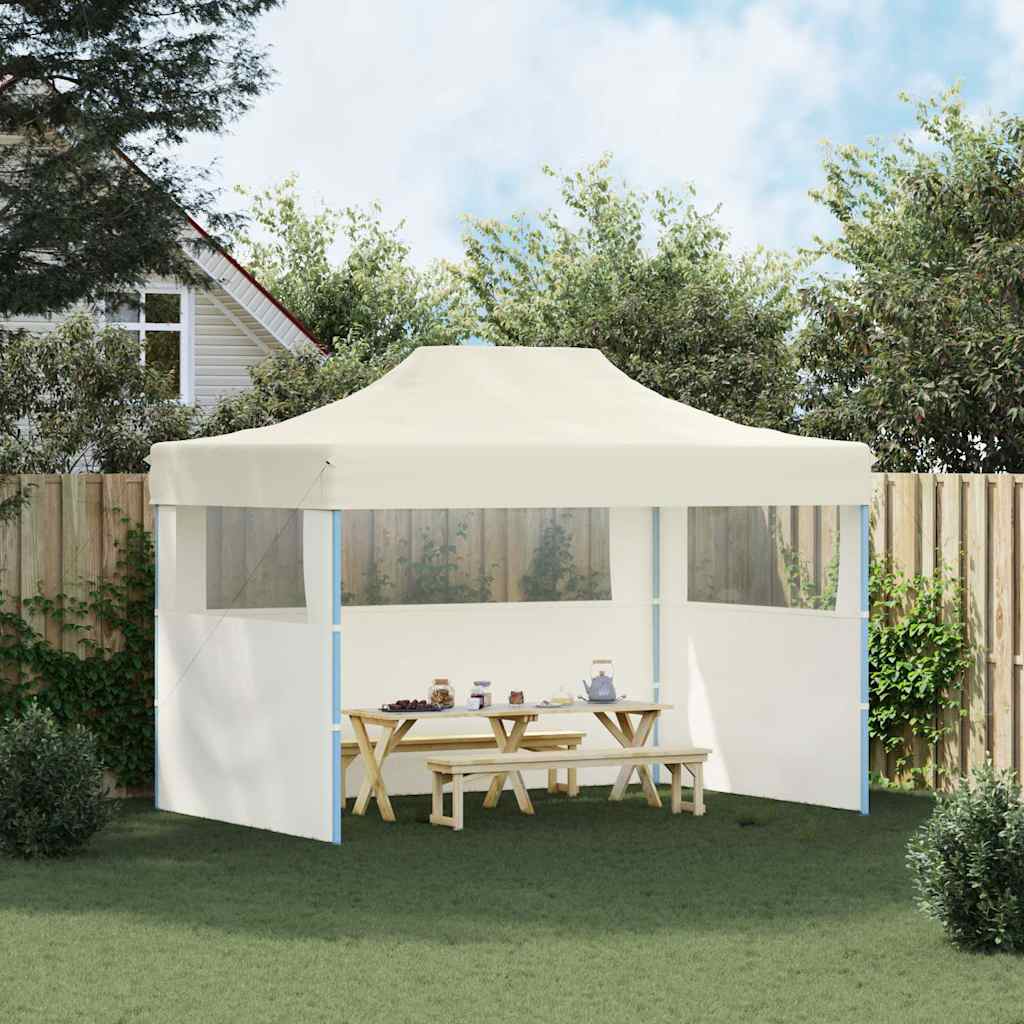 Partytent met 3 zijwanden inklapbaar 3x4 m staal crème is nu te koop bij PeponiXL, paradijselijk wonen!