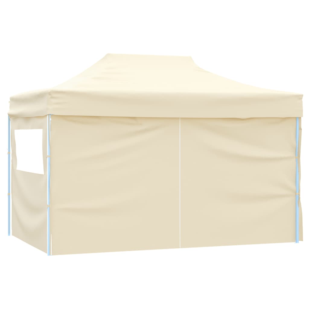Partytent met 4 zijwanden inklapbaar 3x4 m staal crème is nu te koop bij PeponiXL, paradijselijk wonen!