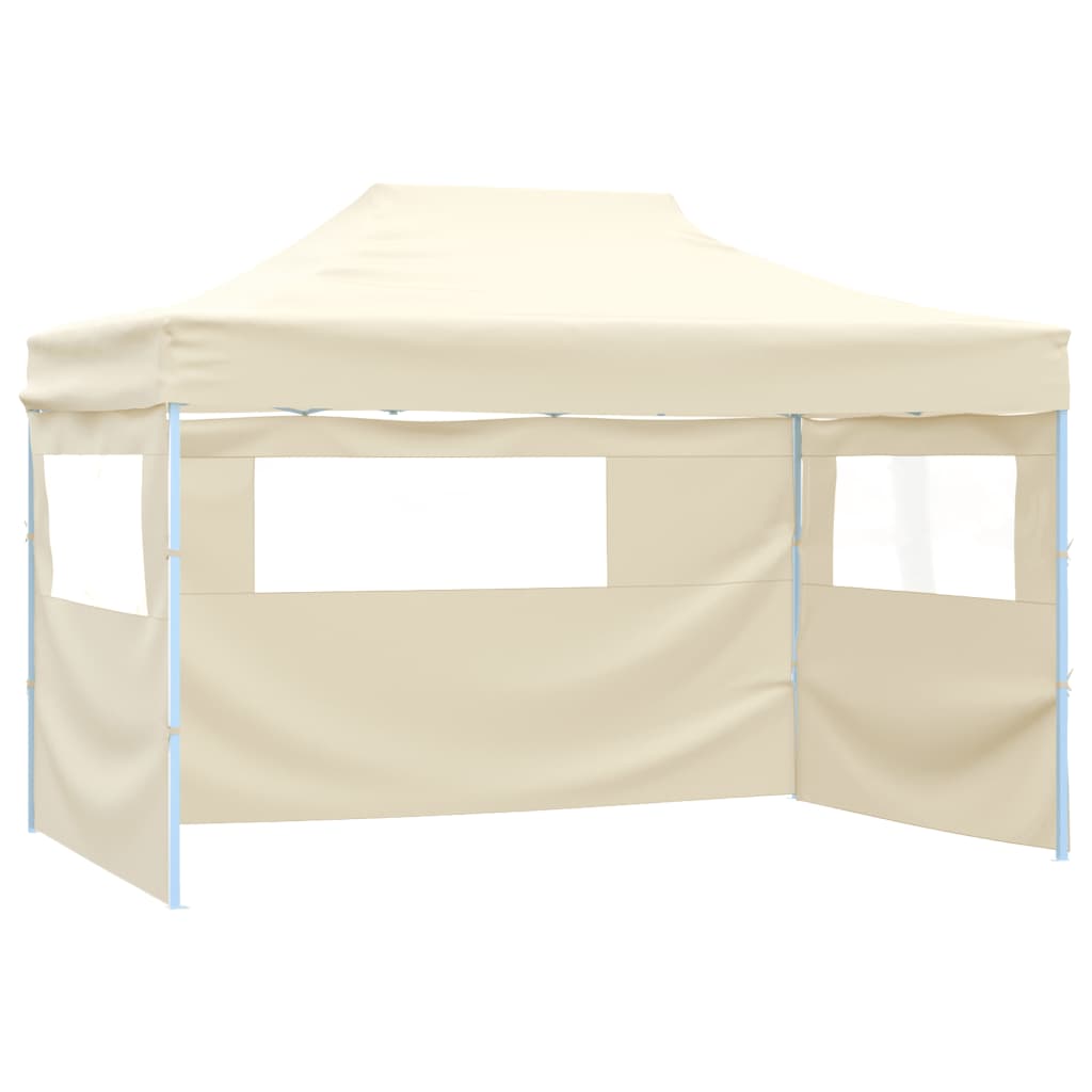 Partytent met 4 zijwanden inklapbaar 3x4 m staal crème is nu te koop bij PeponiXL, paradijselijk wonen!