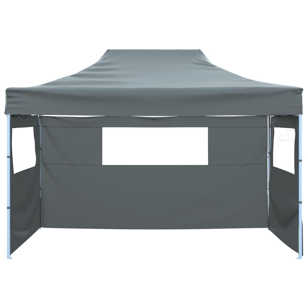 Partytent met 3 zijwanden inklapbaar 3x4 m staal antraciet is nu te koop bij PeponiXL, paradijselijk wonen!
